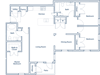 3 bedroom floor plan 3 bedroom floor plan 1275 square feet